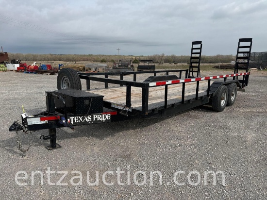 2019 TEXAS PRIDE TRAILER, 98" X 20' W/ 65" RAMPS,
