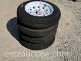 GOODRIDE 4.80-12 TIRES ON 5 HOLE WHEELS