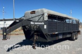 GOOSENECK STOCK TRAILER, 6' X 24', TA,