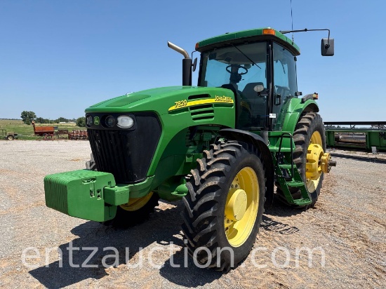 2003 JD 7820 TRACTOR, FWA, 3PT, POWERQUAD TRANSMISSION,