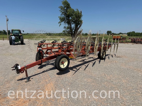 H&S WHEEL RAKE, 16 WHEEL, 55" WHEELS, BIFOLD