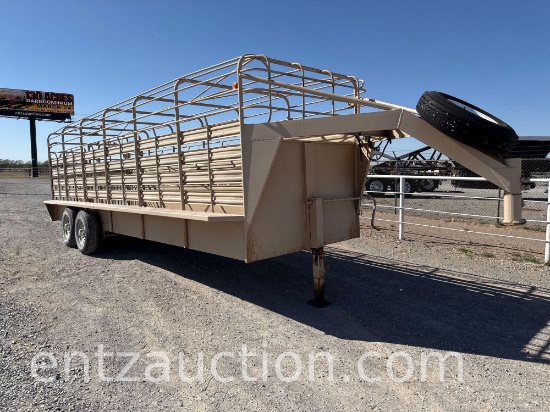 1982 Ww Gn Stock Trailer, 6' X 24', Ta, Open Top,