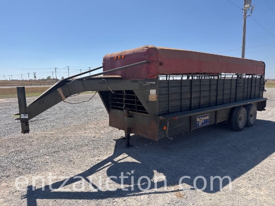 1989 Gooseneck Stock Trailer, 6' X 20', Ta,