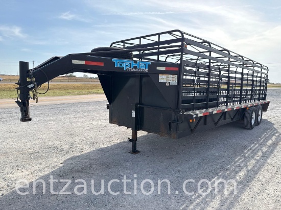 2017 Top Hat Stock Trailer, Gn, 7' X 24', Ta,