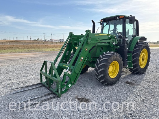 2016 Jd 6120m Tractor, Mfwa, Powerquad Shuttle