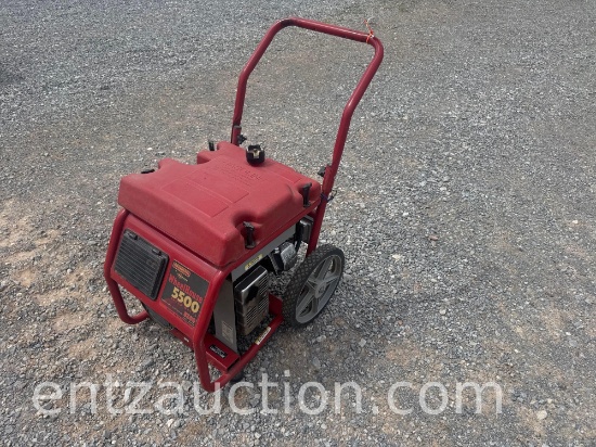 Generac 5500 Wheel House Generator, Gas,