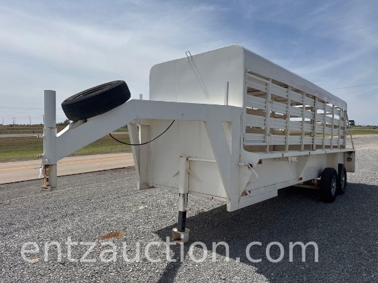 Gn Stock Trailer, 6' X 20', Ta, 2 Compartment,