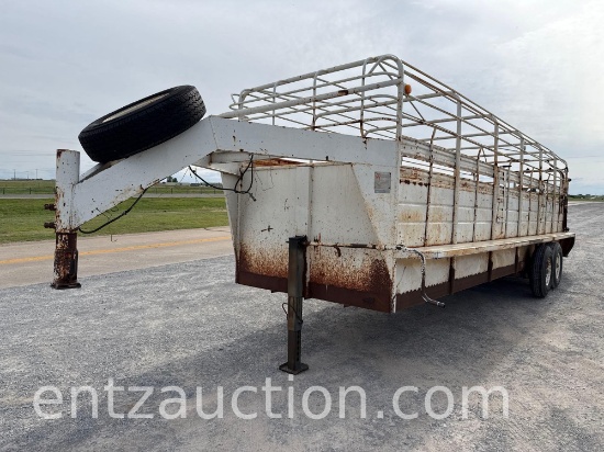 1991 W&W Gn Stock Trailer, 6' X 24', Ta,
