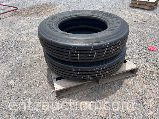 Used Goodyear 11r24.5 Trailer Tires,
