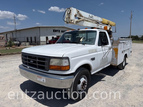 1995 Ford F350 Bucket Truck, Gas, 460 Engine,