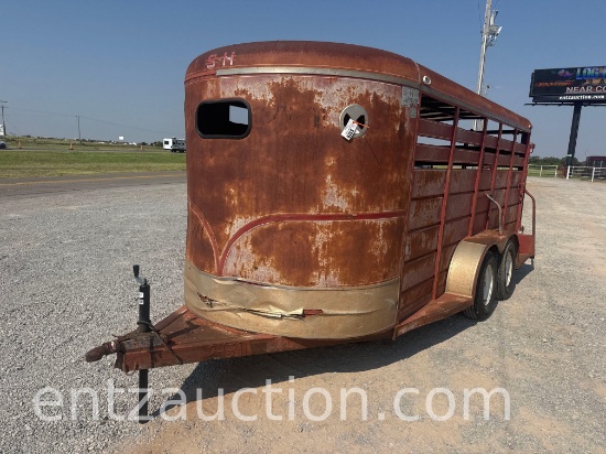 1994 S&H Stock Trailer, 6' X 16', Bp, Ta,