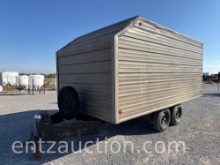 SHOPBUILT TOOL TRAILER, 8' X 16', PULL OUT RAMP,