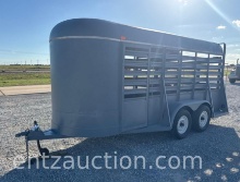 BP STOCK TRAILER, 5' X 16', TA, WOOD FLOOR,