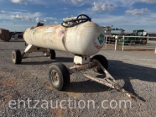 1,000 GALLON ANHYDROUS TANK ON 4 WHEEL TRAILER,
