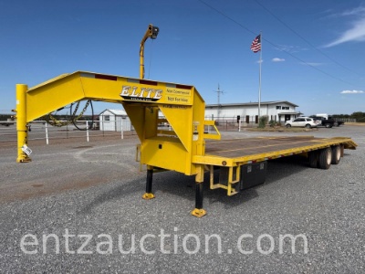 2022 Elite GN Flatbed Trailer, 102" X 27' +5'