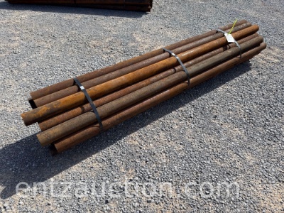 2 7/8" Pipe Posts, 80" To 86", Pitted & Rusted