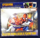 Spiderman Collector Tin And Two Decks Of Playing Cards