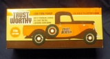 Trust Worthy 1935 Ford Pickup Truck With Tonneau Cover - Die Cast Metal Locking Coin Bank - 14th Edi