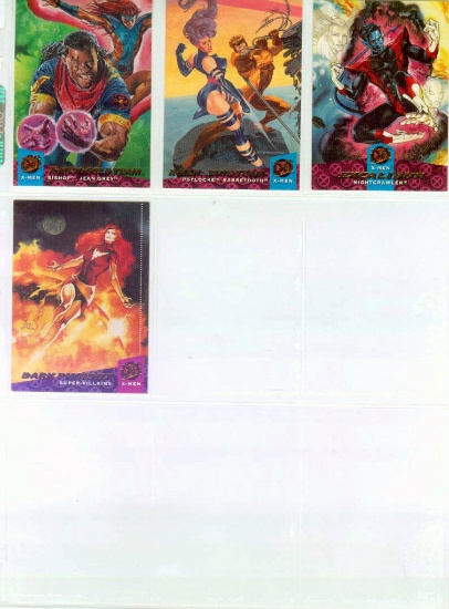 Lot Of X-men - Gold And Blue Team Cards