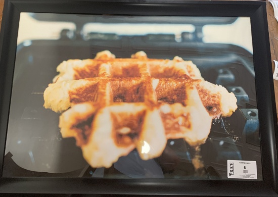 Large Wall Print Of Waffle In Waffle Iron