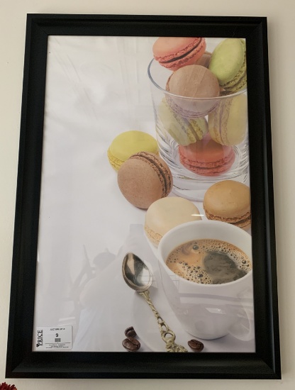 Large Wall Food Print Of Macaroons And Coffee