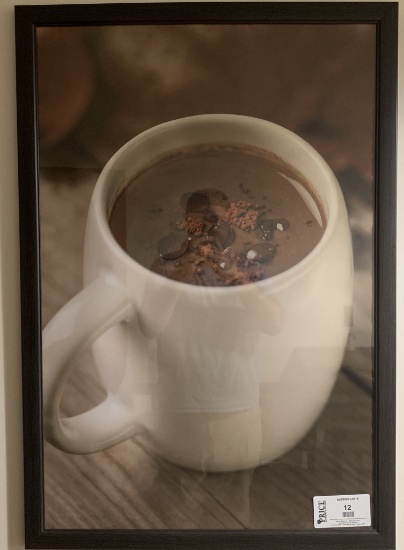 Large Wall Food Print Hot Chocolate With Chocolate Topping