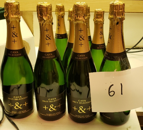 Lot Of 8 Cava Brut Selection Sparkling Wines