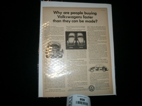 Why are people buying Volkswagens faster than they can be made Advertising Newsprint