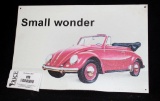 Vintage Signage - Small Wonder - White with Red Beetle