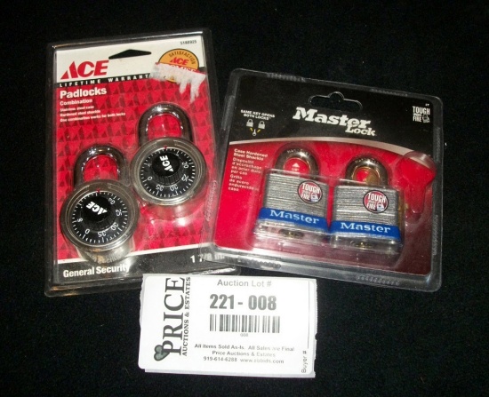 Lot 8: Master Lock Series Padlocks And Combination Locks New In Container