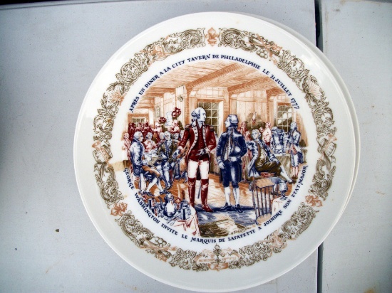 Lot 44: Set Of Plates By A. Restieau - George Washington Invites Marquis Lafayette To Philadelphia T