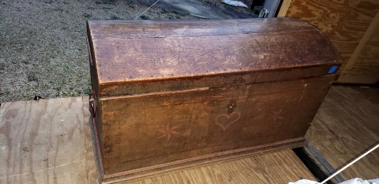 Lot 77: Late 18Th Century, Early 19Th Century Shipping Trunk - Made From German Walnut