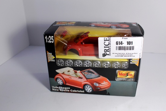 Lot 101: Miasto Die Cast Metal Model Kit - Volkswagen Net Beetle Cabriolet