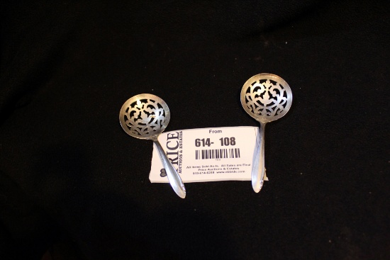 Lot 108: Two Sterling Silver Doughnut Spoons