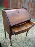 Lot 25: Vintage Secretary With Drawer - Approximately 1950'S With Back Repairs
