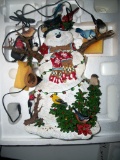 Lot 51: Snowman Christmas Motif With Birds - Very Nice Piece