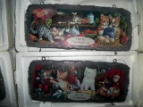 Lot 55: Two Seasonal Plaques - Thanksgiving And Christmas With Cats
