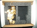 Lot 69: Danbury Mint Gold Santa Ornament - Limited Edition