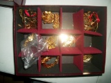 Lot 92: Lot Of Gold Danbury Mint Collectable Christmas Ornaments - $80 Value