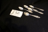 Lot 107: Five Sterling Silver Spoons With Mementos At The Handle