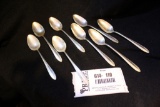 Lot 110: Eight Sterling Silver Spoons (Heirloom)