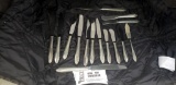 Lot 131: Fifteen Stainless Steel Knives And Spreading Utensils With Sterling Silver Handles