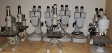 Lot 147: Microscopes, Various Biosope Science Company Single Oculus And Dual Oculus (Times The Money