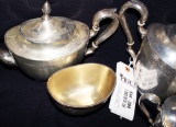 Lot 204: Sterling Silver Tea And Coffee Set With Cream And Sugar Bowls - Approximately 59.7903 Troy