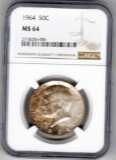 Lot 234: 1964 Kennedy Half Dollar - Ms64 - Graded By Ngc - Authenticated - Slabbed