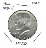 Lot 237: 1966 Kennedy Half Dollar Ddr - 40% Silver Vf20