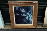 Lot 317: The Art Study Lithograph - Frame Seems To Be Plaster Of Paris, Very Painstakingly Done - No