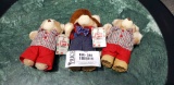 Three Wendy's Furskins Bears - 1986 Children Toys By Original Appalachian Artworks, Inc.