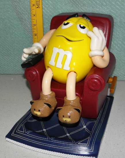 Yellow Mr. Peanut Lazy Boy Candy Dispenser