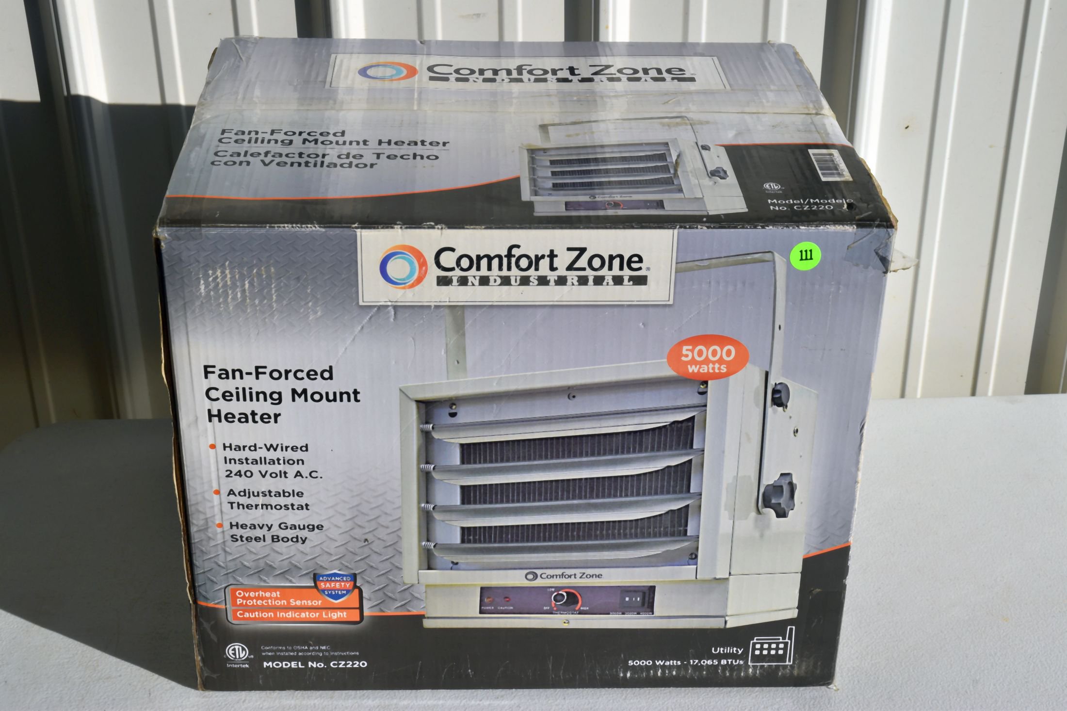 Comfort Zone Fan Forced Ceiling Mounted Heater Model Cz220